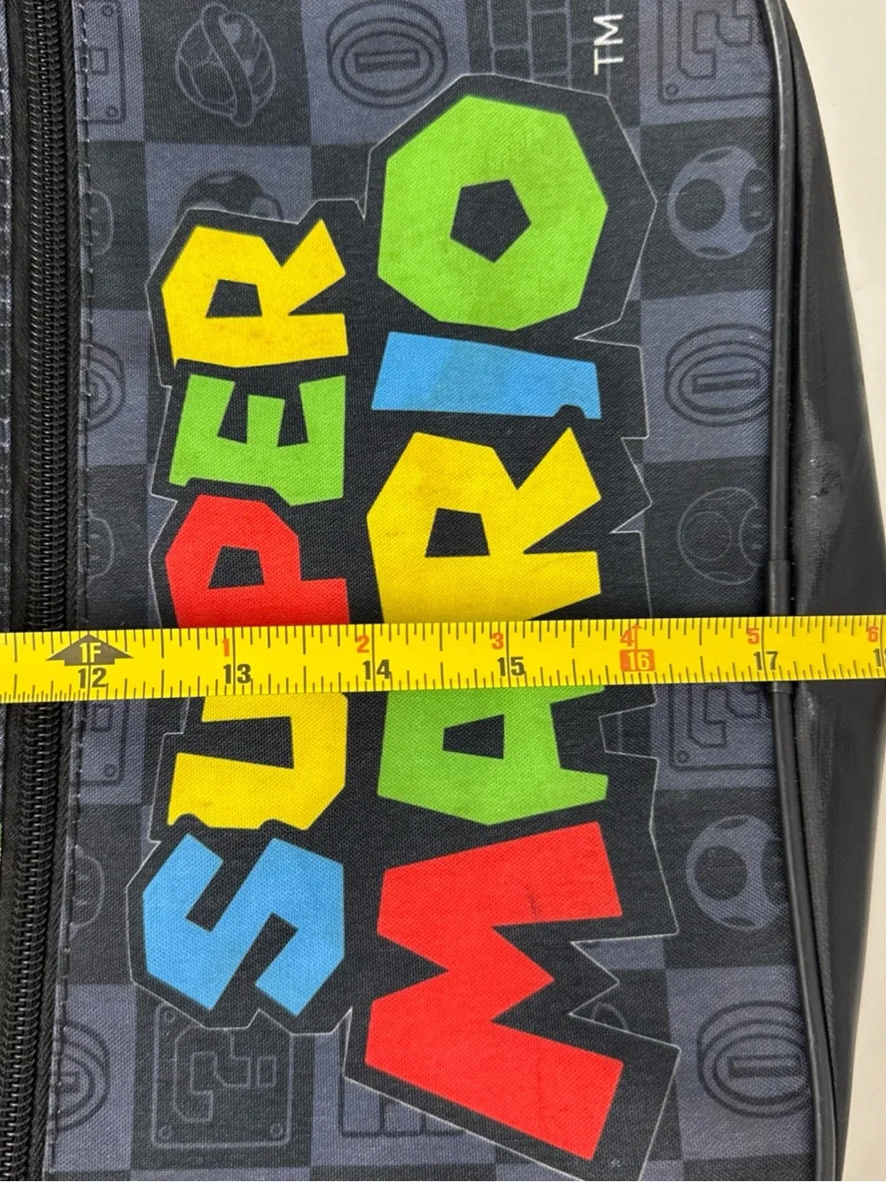 Nintendo Super Mario Black and Yellow Logo Backpack